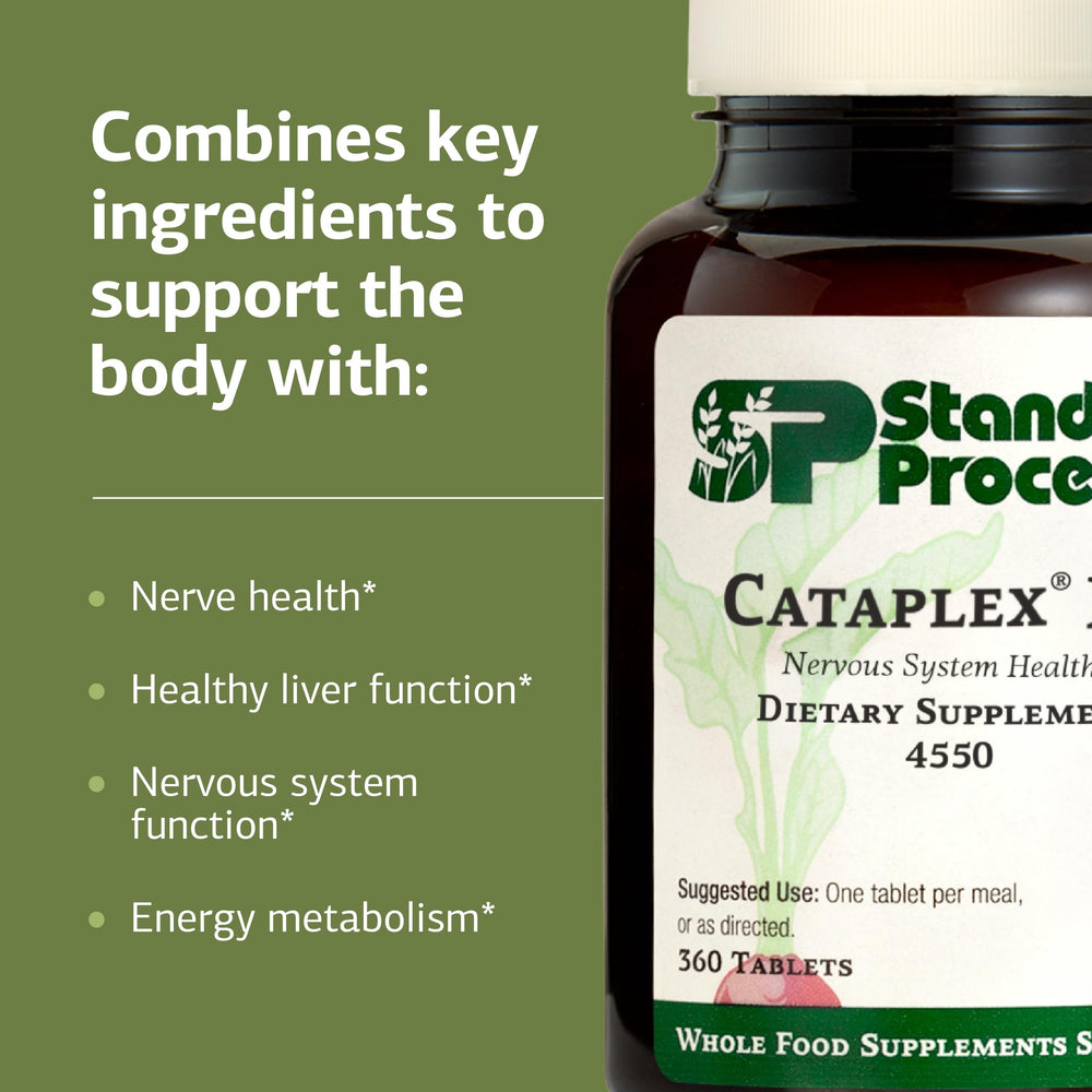 Cataplex B2 bottle with glass of water for daily routine.
