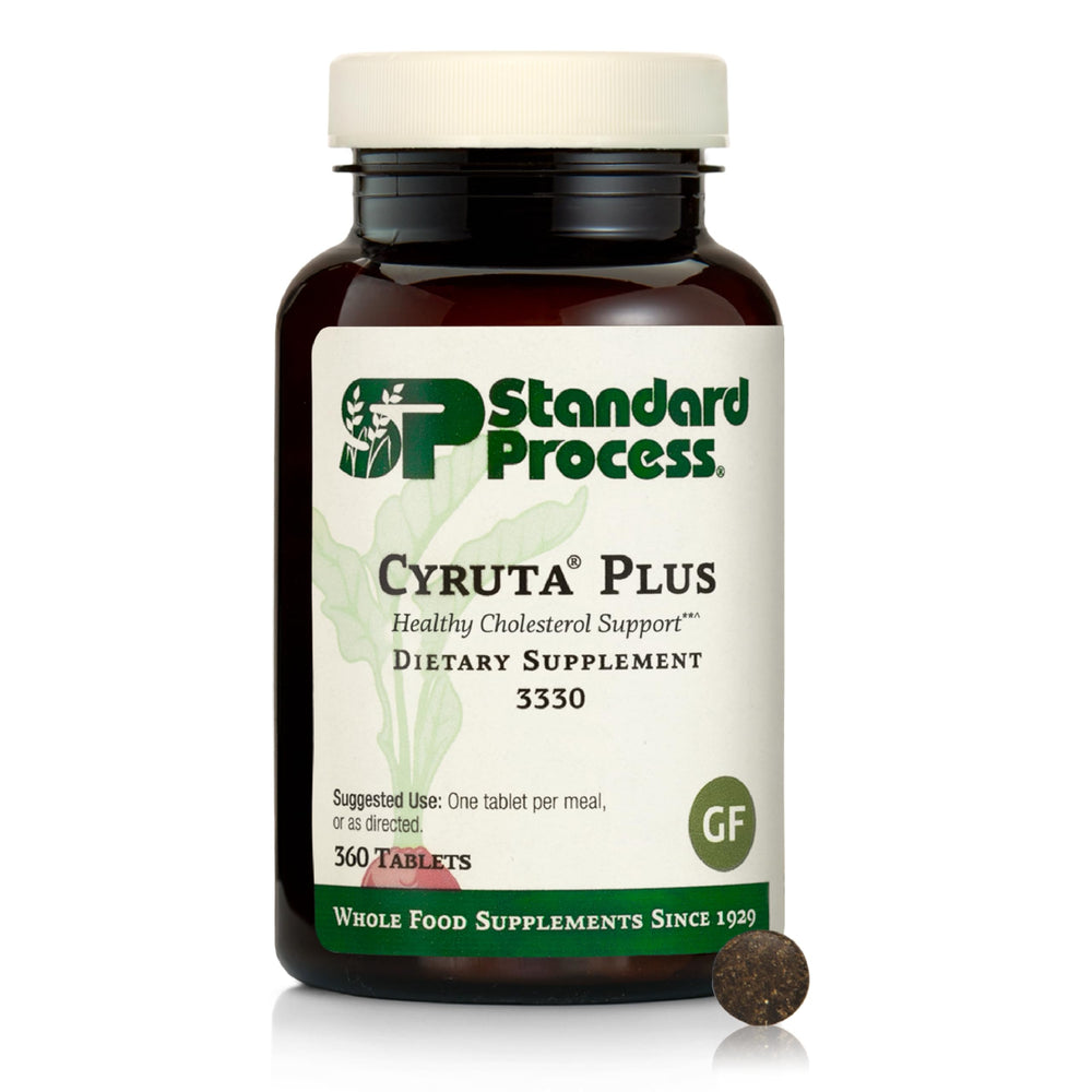 Standard Process Cyruta Plus bottle showing capillary support for circulation health.