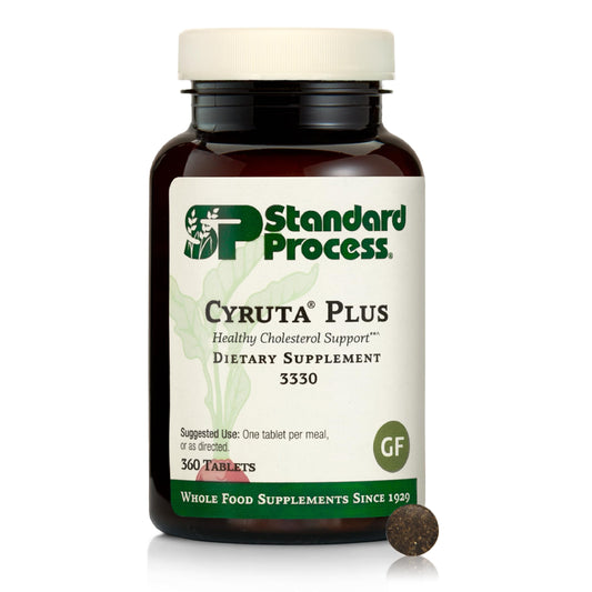 Standard Process Cyruta Plus bottle showing capillary support for circulation health.