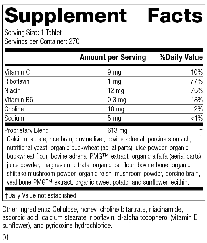 Drenamin tablets close-up highlighting energy and metabolism support.