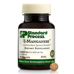 Standard Process E-Manganese bottle pour for daily antioxidant support.