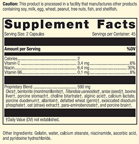 Gastrex illustration with okra plant highlights key ingredients