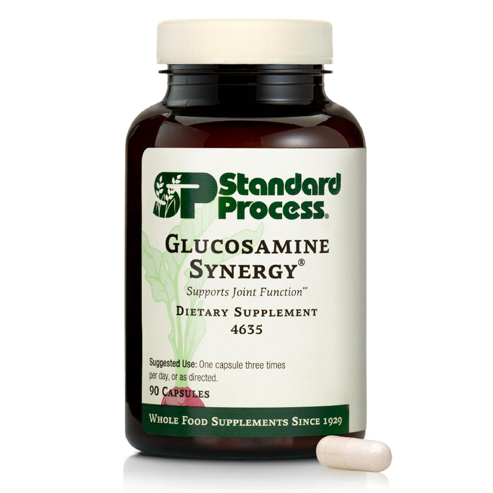 Standard Process Glucosamine Synergy bottle for daily joint support.