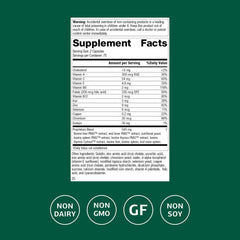 Standard Process Immuplex bottle back label with ingredients