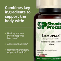 Standard Process Immuplex capsules visible inside bottle