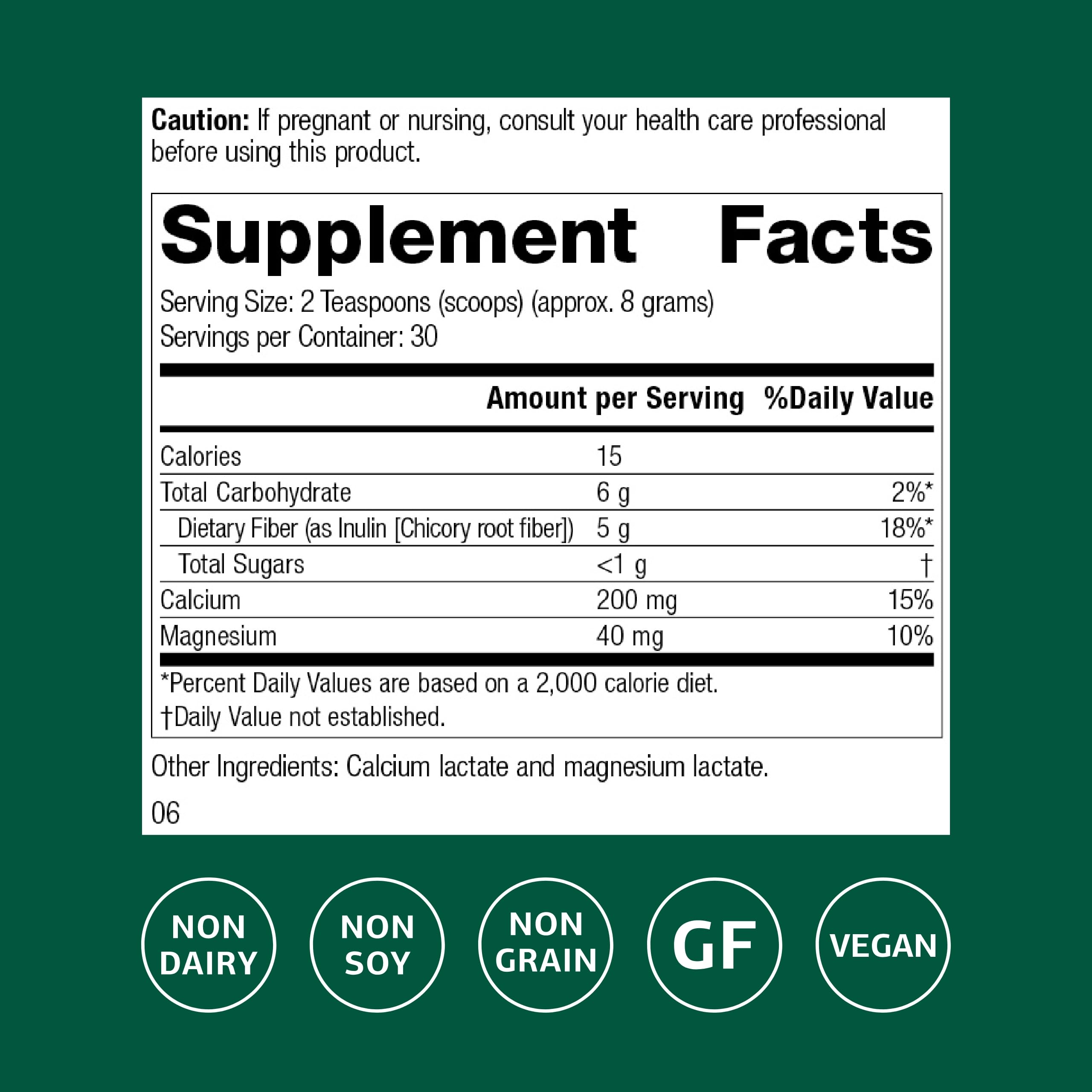 Standard Process Inulin jar on kitchen counter highlights gut health benefits