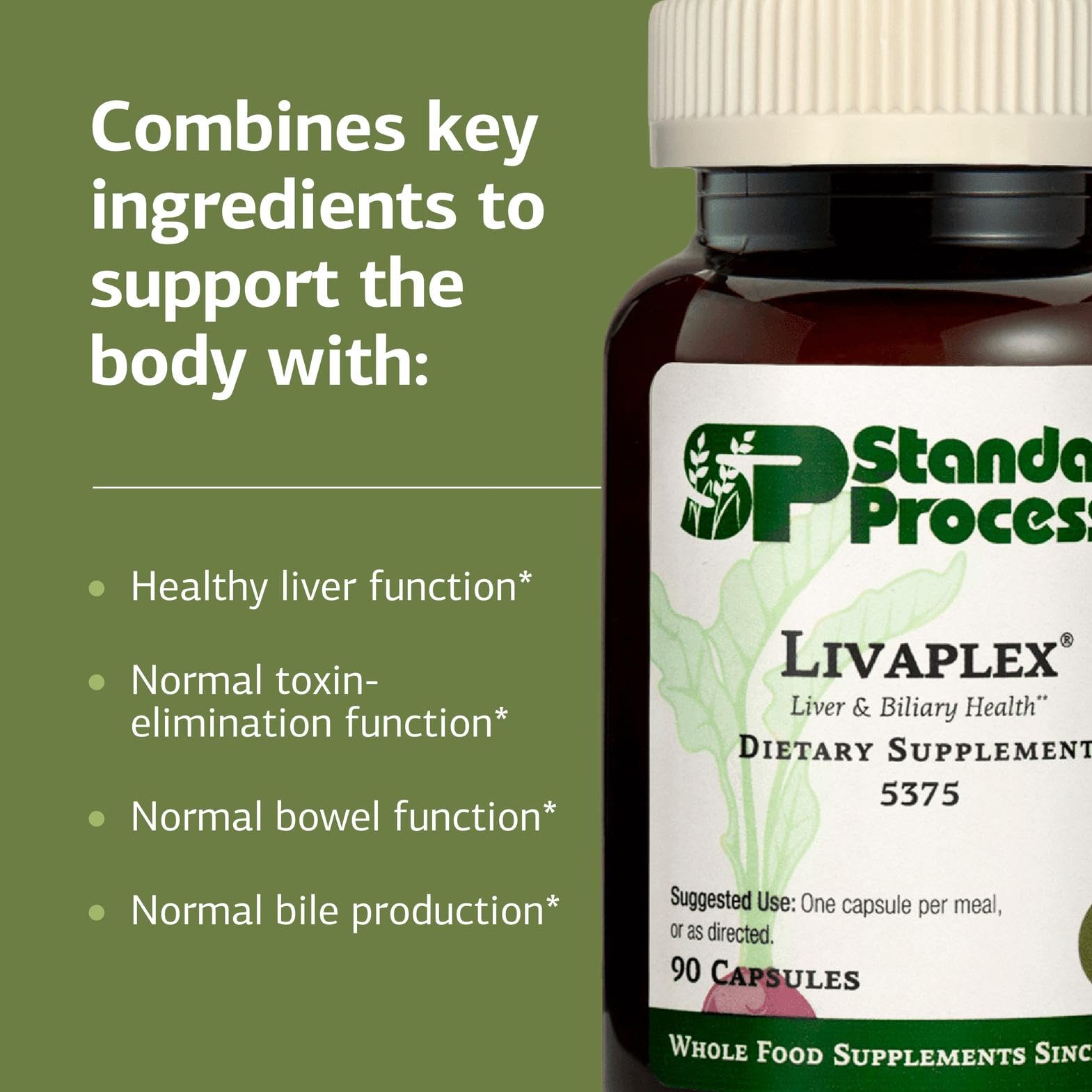 Standard Process Livaplex betaine hydrochloride component supporting digestion comfort