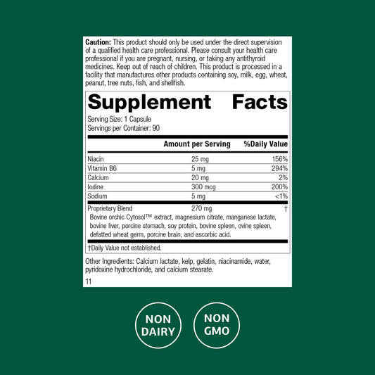 Standard Process Min-Chex label close-up highlighting key ingredients.