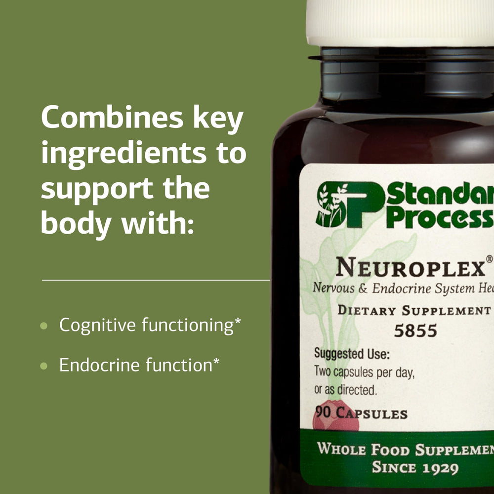 Neuroplex bottle pouring capsules ready for daily use