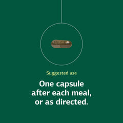 Bottle with glass demonstrates easy dosing as part of a healthy routine