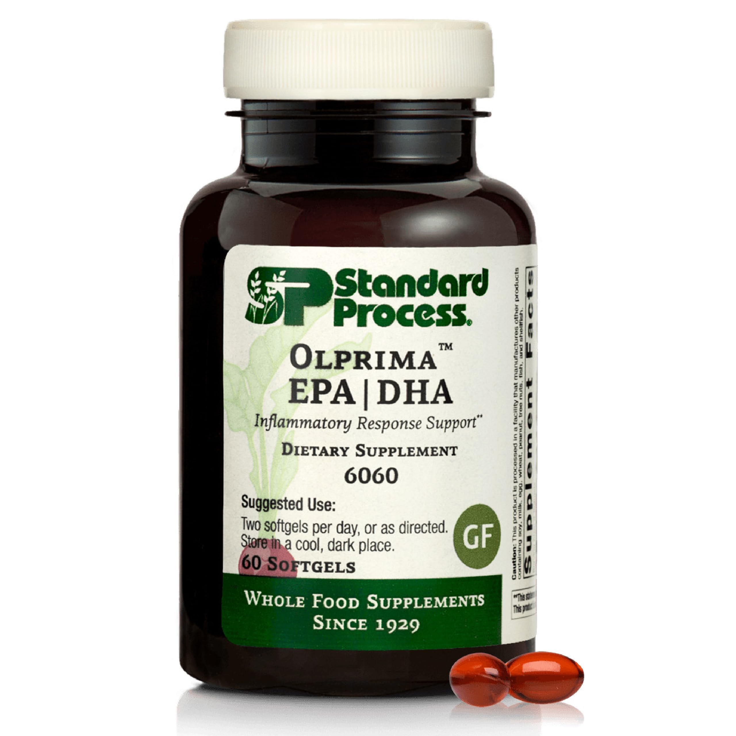 Standard Process Olprima EPA|DHA bottle front for heart and brain support.