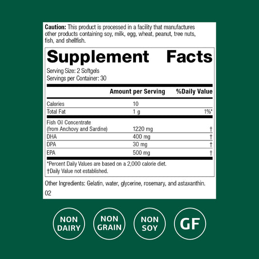 Olprima EPA|DHA softgels closeup highlighting omega-3 capsules for daily health.