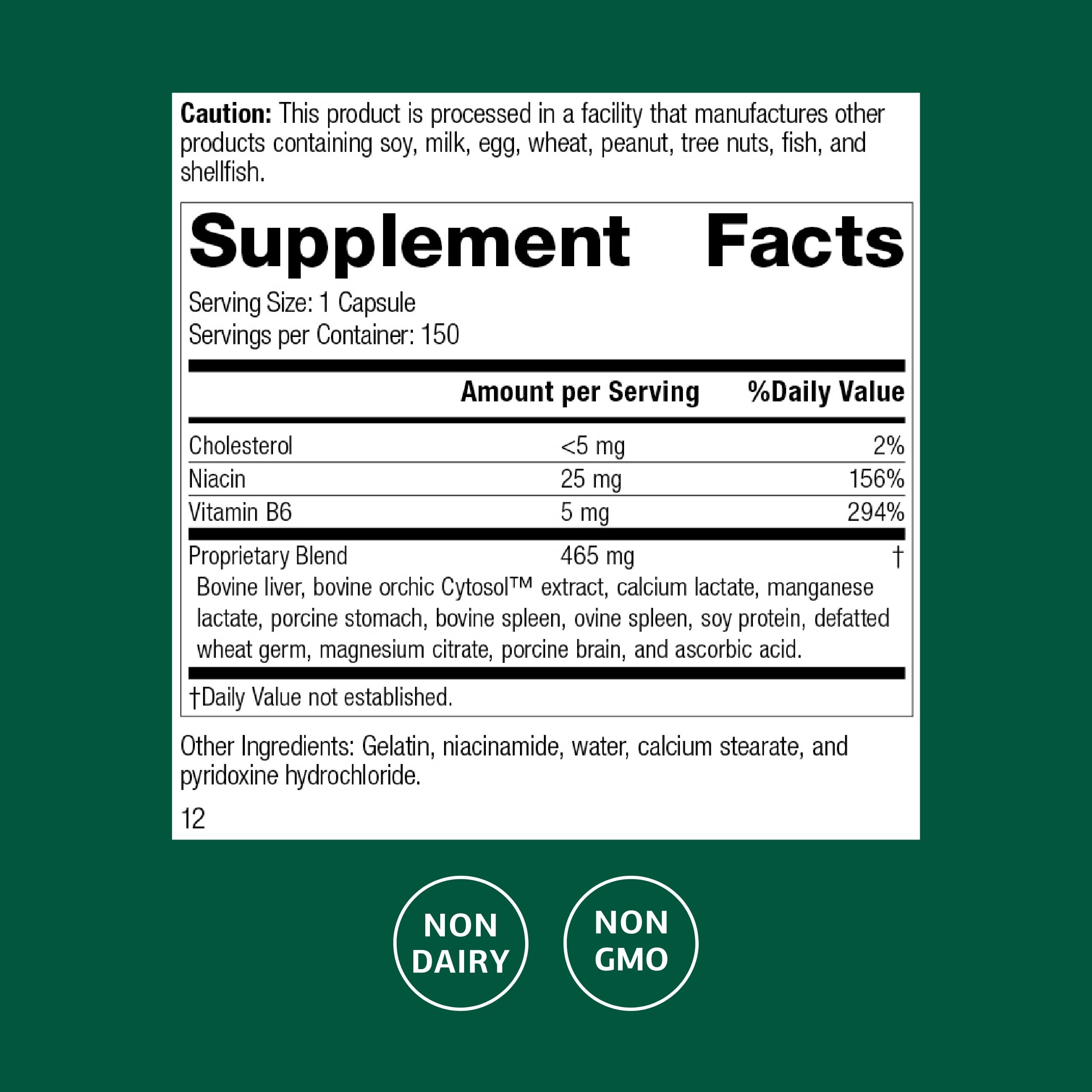 Standard Process Orchex bottle pour illustrating easy daily intake