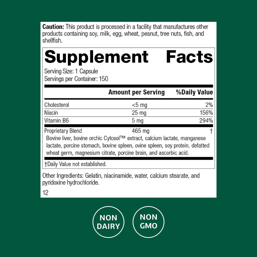 Standard Process Orchex bottle pour illustrating easy daily intake