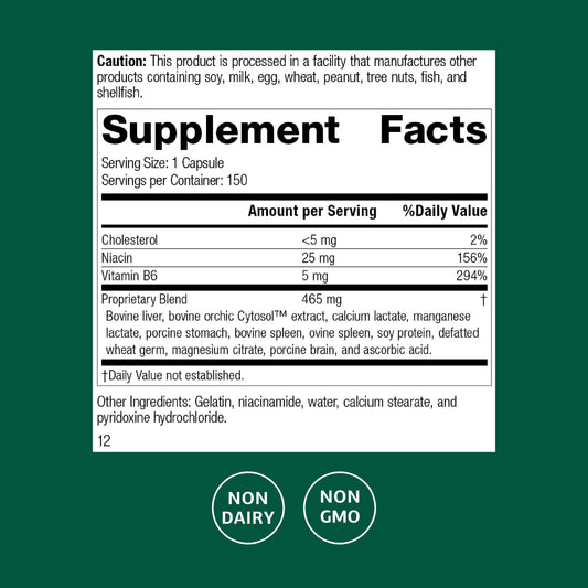 Standard Process Orchex bottle pour illustrating easy daily intake