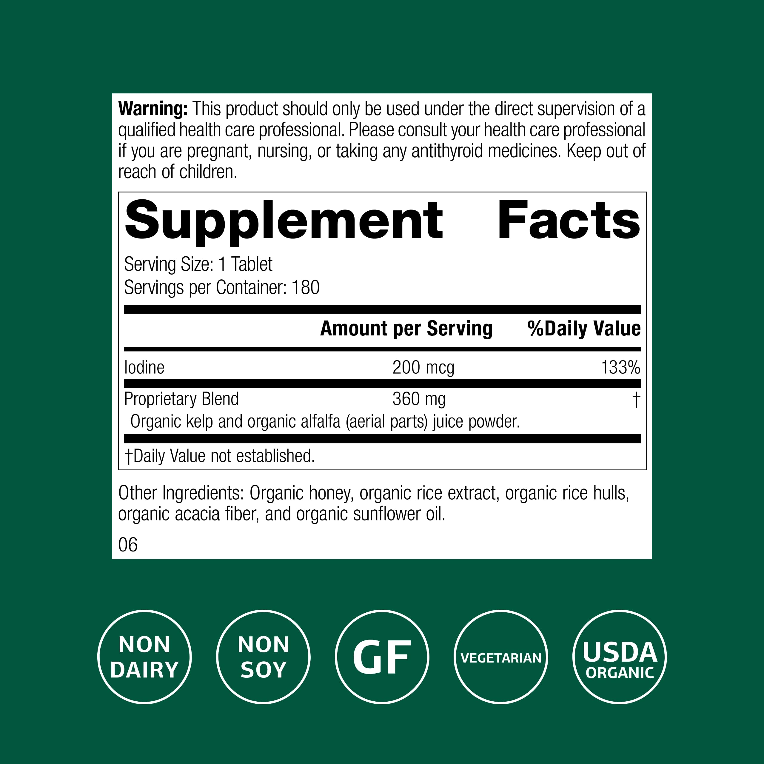 Standard Process Organically Bound Minerals alfalfa-iodine source highlights a whole food iodine option.
