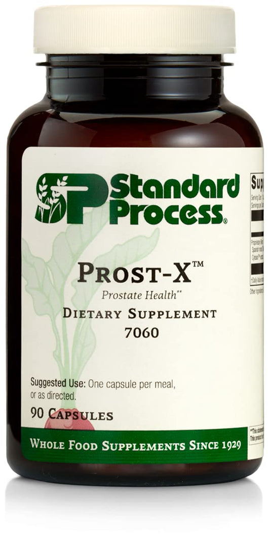 Standard Process Prost-X bottle front view highlighting 90-capsule packaging for bone and tissue support