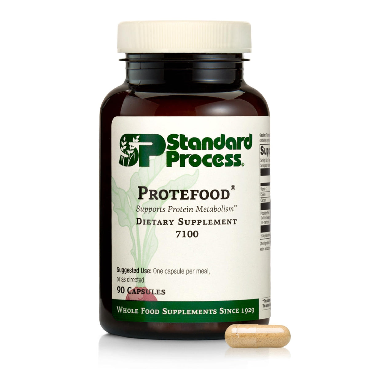 Protefood front bottle view by Standard Process showing protein metabolism support