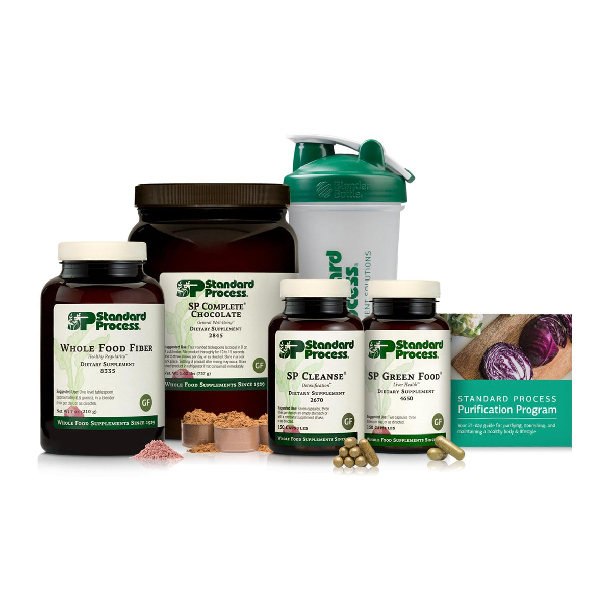 Standard Process Purification Kit bottle with SP Complete Chocolate for daily program support