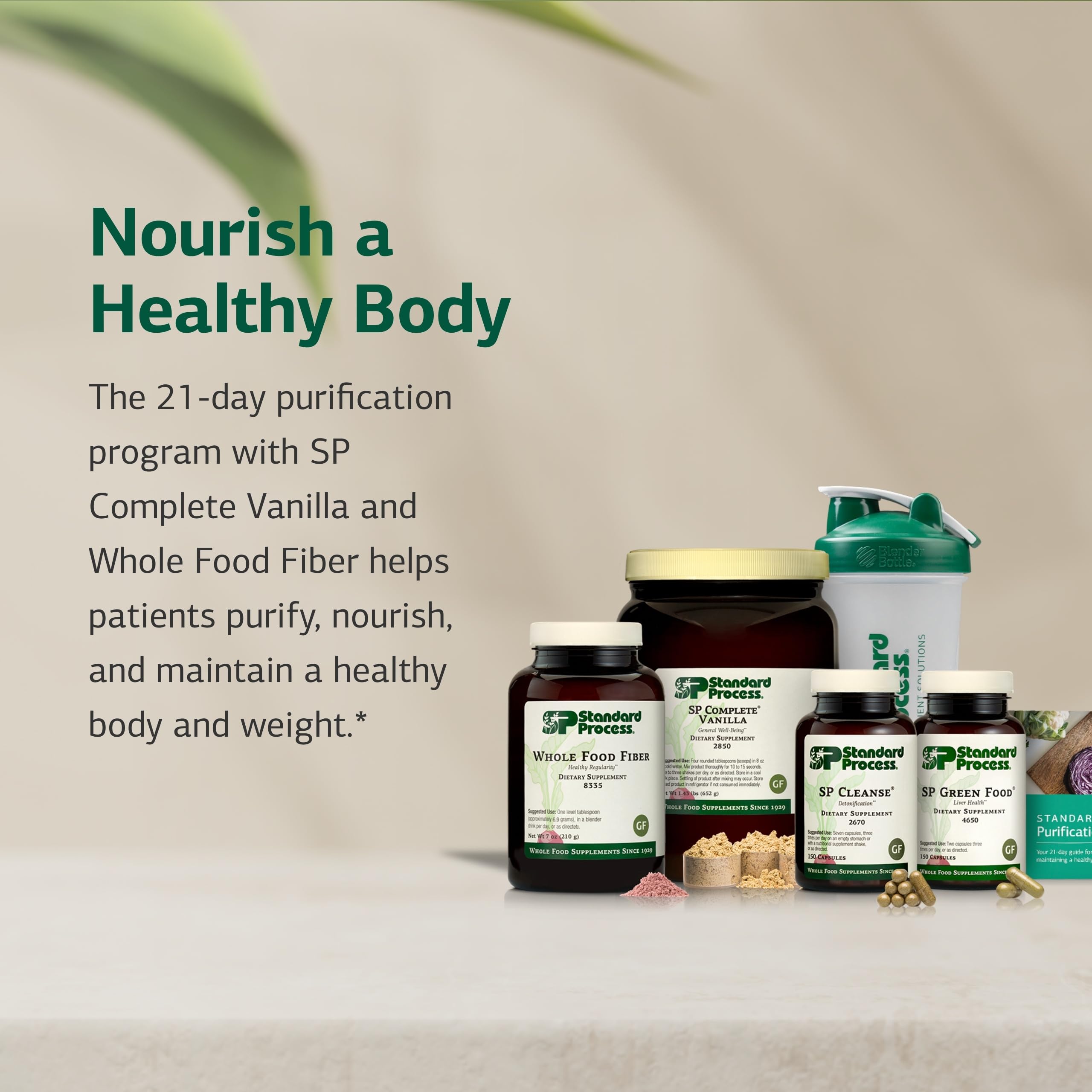 Standard Process Purification Kit SP Cleanse container shown for convenient program steps