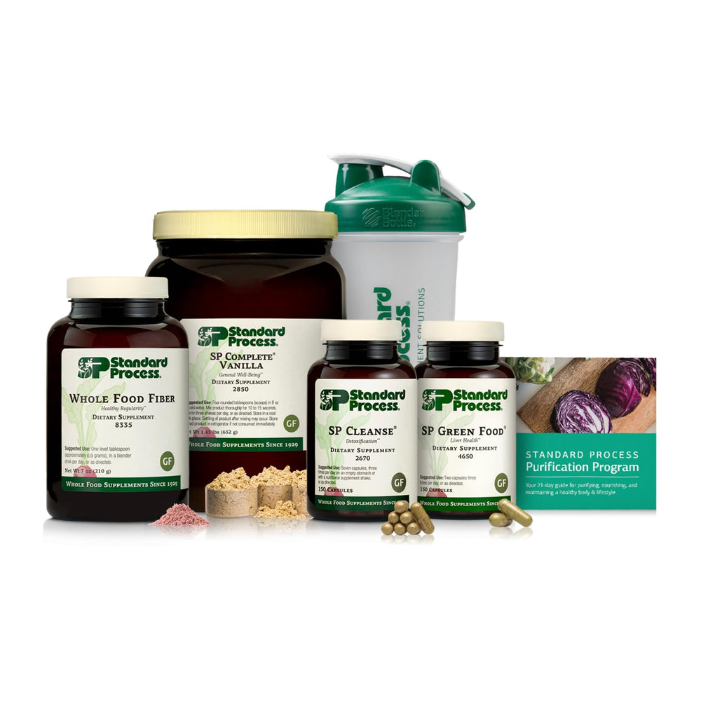 Standard Process Purification Kit SP Complete Vanilla bottle for daily use, supports balanced routine