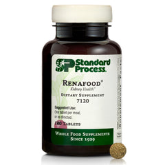 Standard Process Renafood bottle being poured for daily kidney-support routine