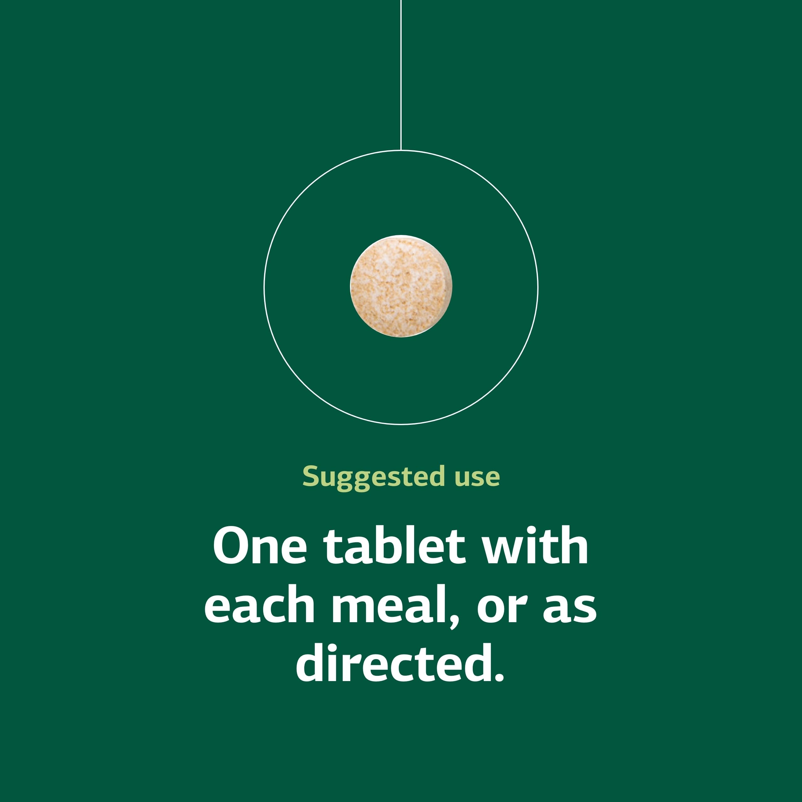 Standard Process RNA usage visual demonstrates one tablet per meal.