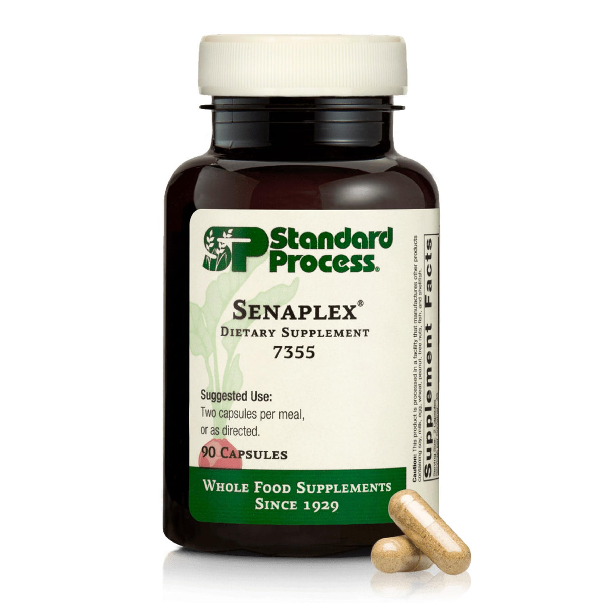 Standard Process Senaplex bottle pour for daily nervous system support.