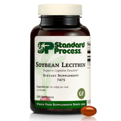 Standard Process Soybean Lecithin bottle with softgels for brain health support