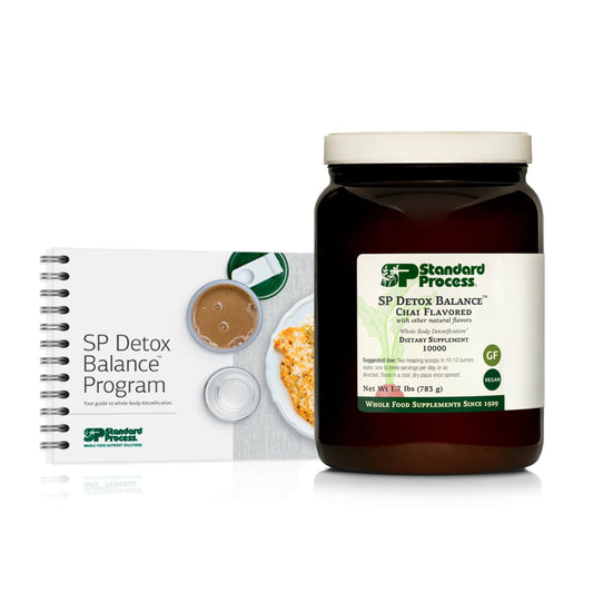 Standard Process SP Detox Balance Chai bottle, convenient daily detox support.