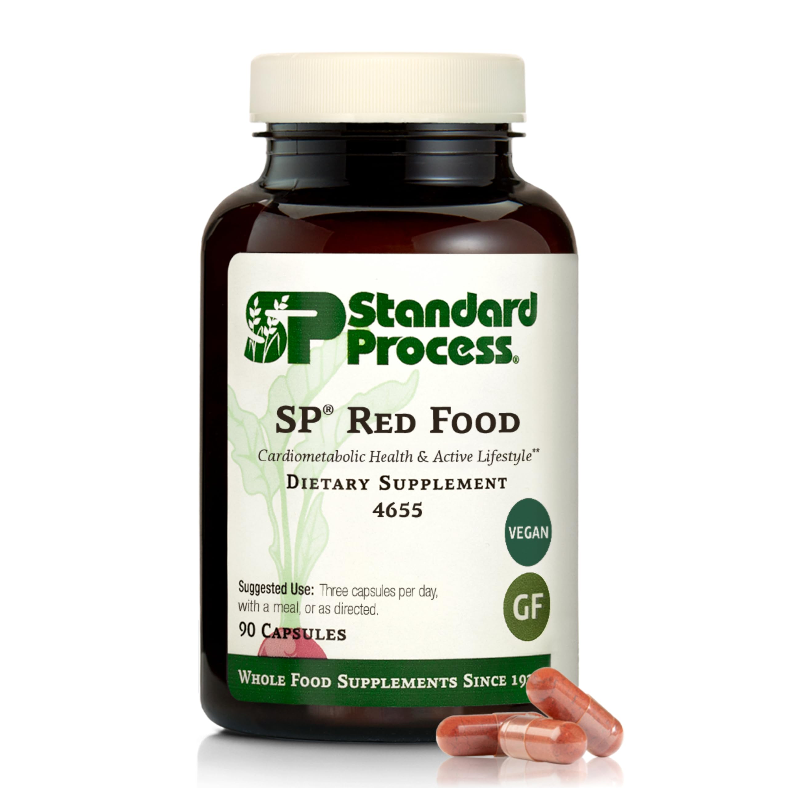 Standard Process SP Red Food bottle front view highlighting circulation support.