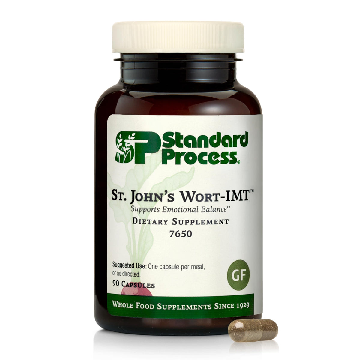 Standard Process St. John's Wort-IMT bottle on shelf suggesting calm evening use