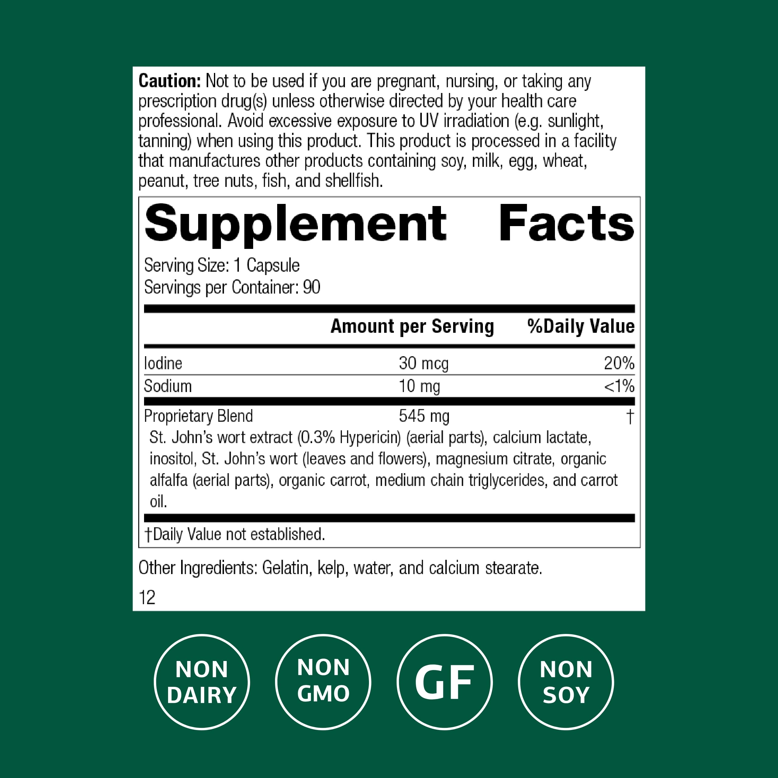 St. John's Wort-IMT capsules from Standard Process for easy daily balance