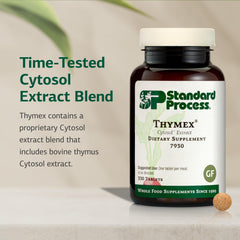 Thymex Cytosol bottle on desk for routine supplementation.