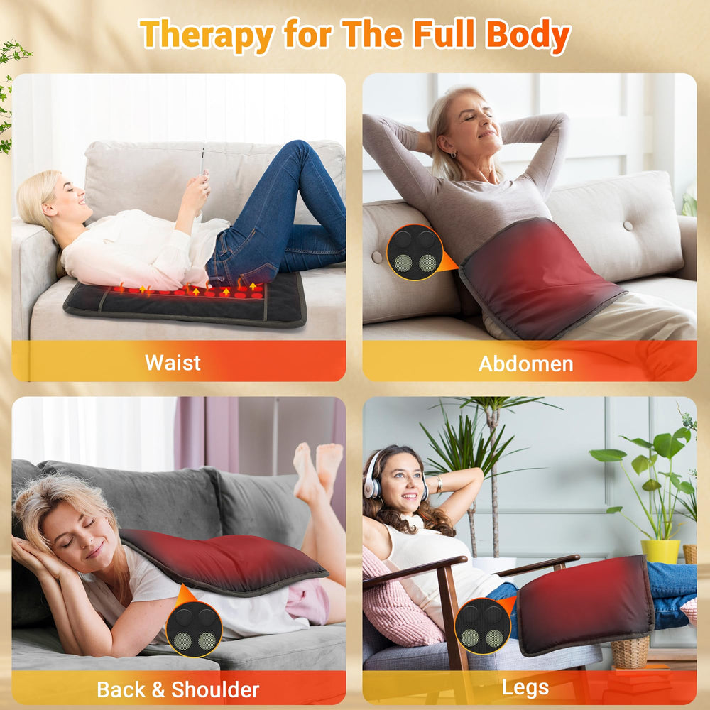 STARBEDIA 32x21 inch therapy pad covers back, neck, and shoulders