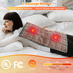 Close-up of the controller enabling easy heat and massage adjustments.