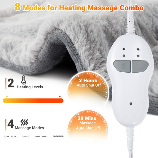 STARBEDIA heating pad with ergonomic contour supports targeted upper body relief