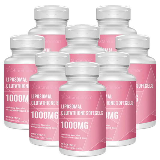 Starehonorr Liposomal Glutathione Softgels bottle front highlights advanced delivery.