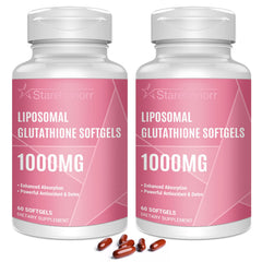 Starehonorr liposomal glutathione softgels bottle highlighting enhanced absorption and antioxidant support