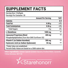 Starehonorr softgels closeup texture emphasizing premium formulation and easy swallowing