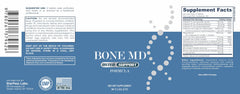 StarPass Labs Bone MD nutrition facts panel emphasizing minerals for bone maintenance