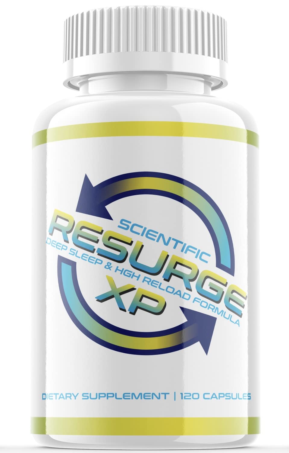 StarPass Labs Resurge bottle-front image showcases 120 capsules for sleep support.