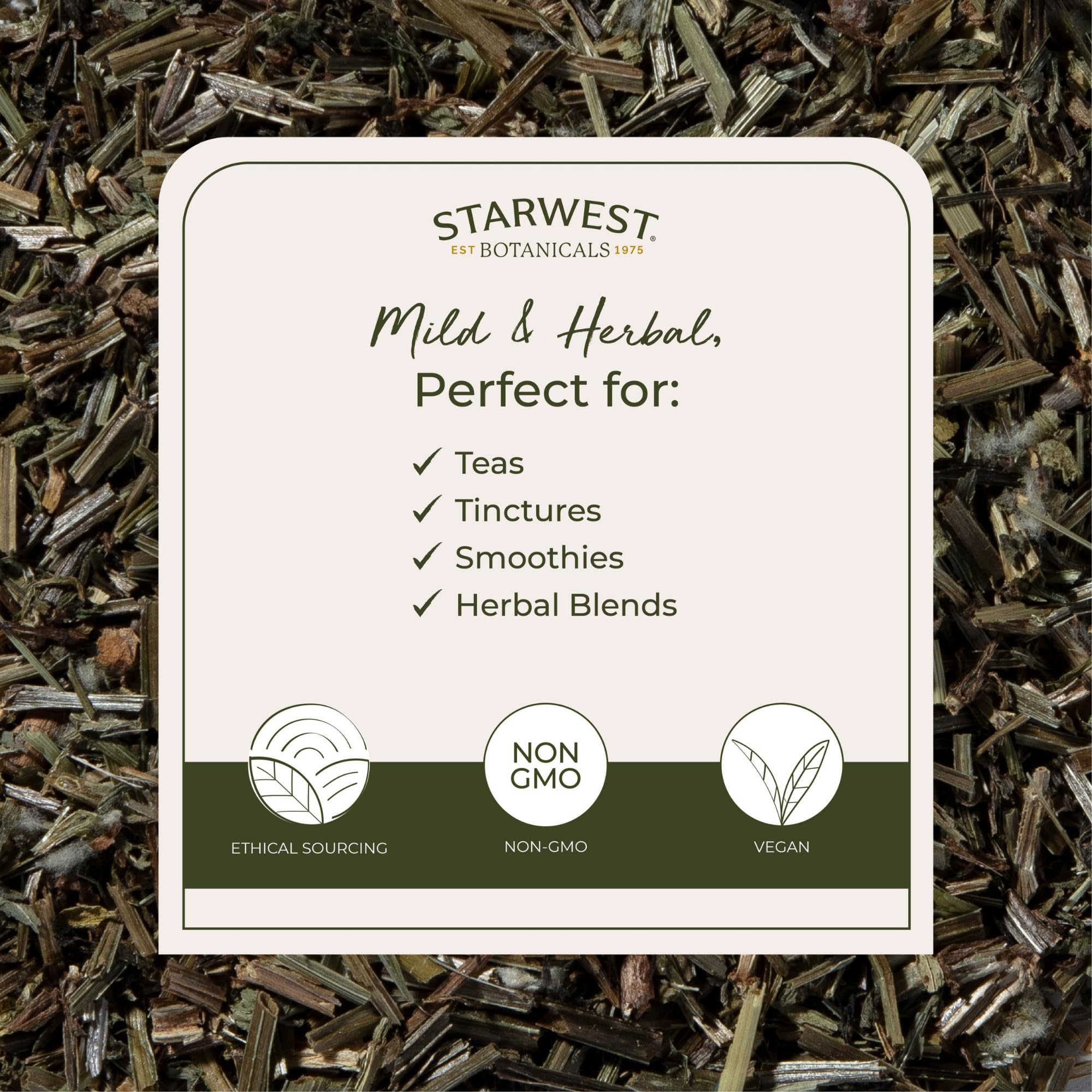 Starwest Botanicals cleavers cut & sifted pieces ideal for soups and stews