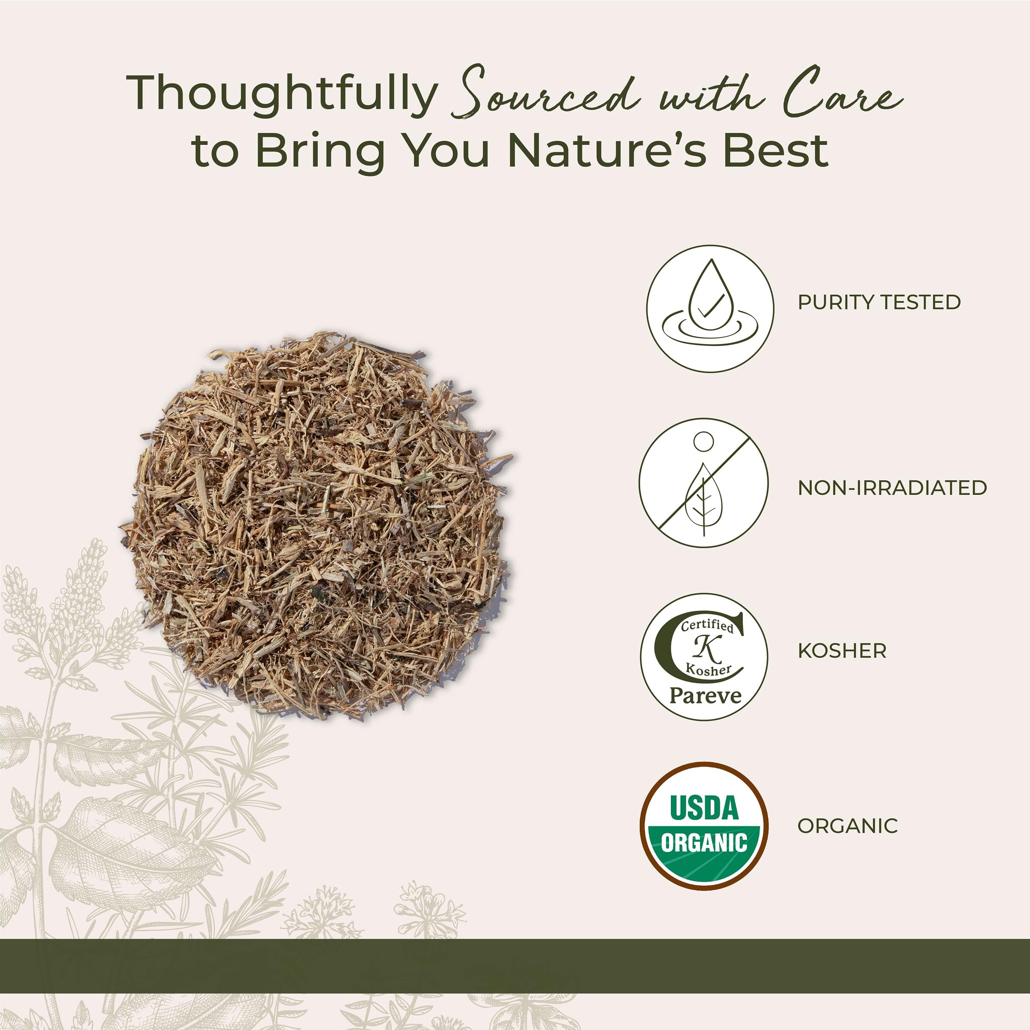 Starwest Botanicals nettle root ready to enrich soups and stews.
