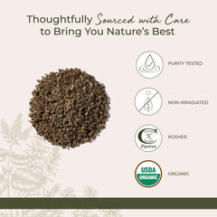Starwest Botanicals Organic Mullein Leaf with kosher certification and non-GMO labeling.