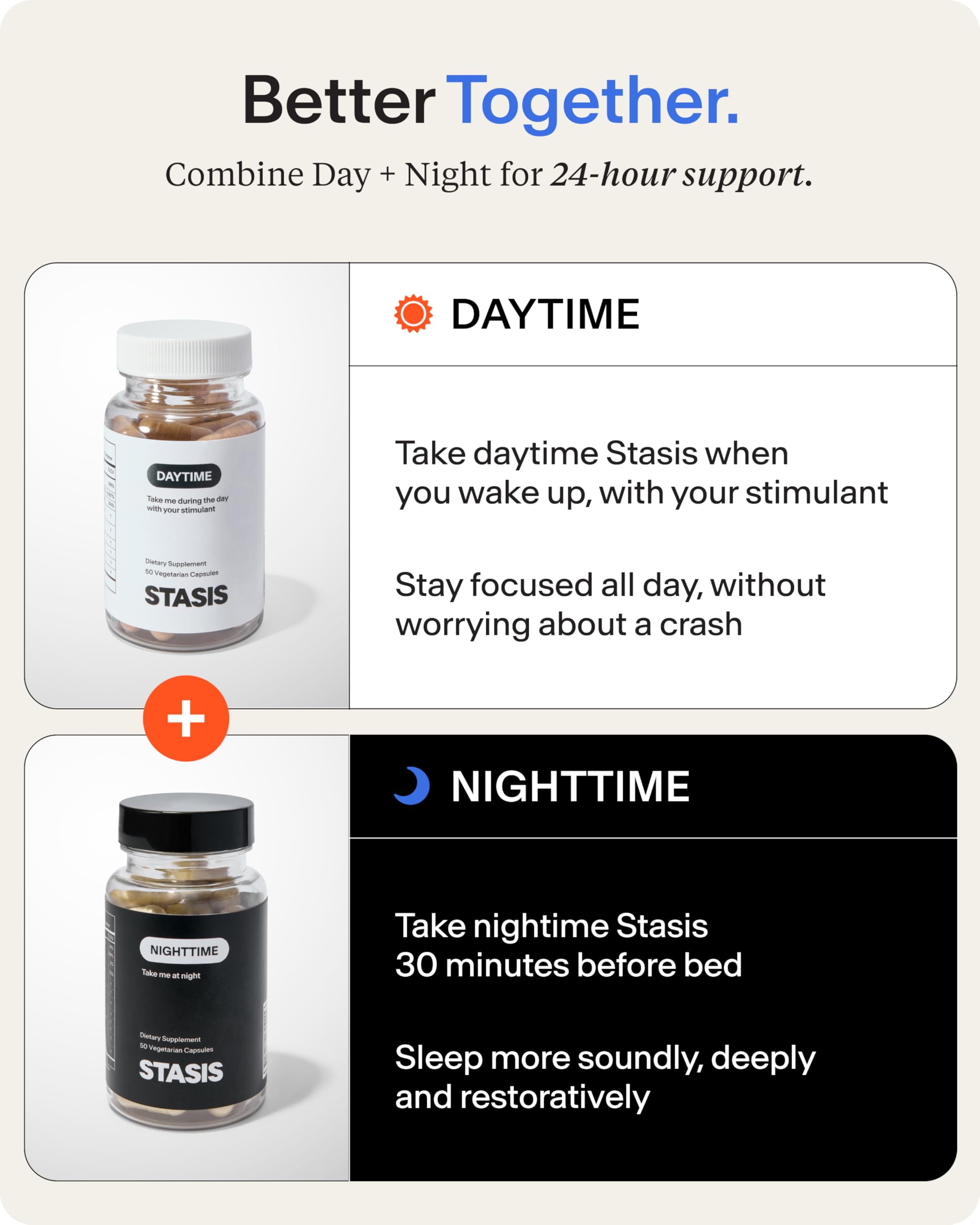 STASIS Night routine by the bed promotes a predictable wind-down every evening.