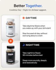 STASIS Night routine by the bed promotes a predictable wind-down every evening.