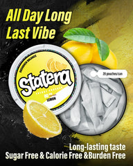 Statera Energy Pouches Lemon packaging design illustrating 5-pack convenience.