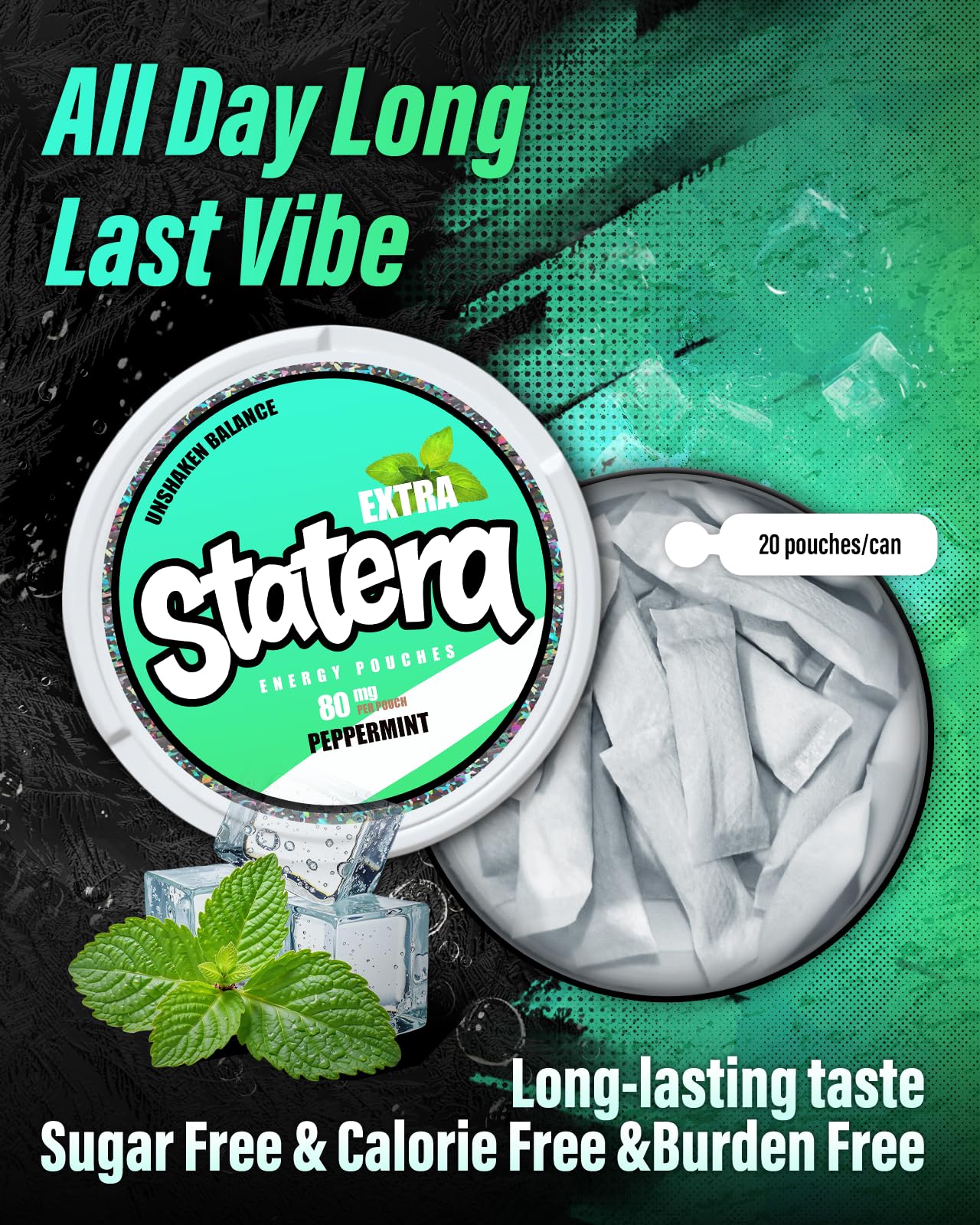 Statera Energy Pouches pocket use illustrates easy energy on the move.