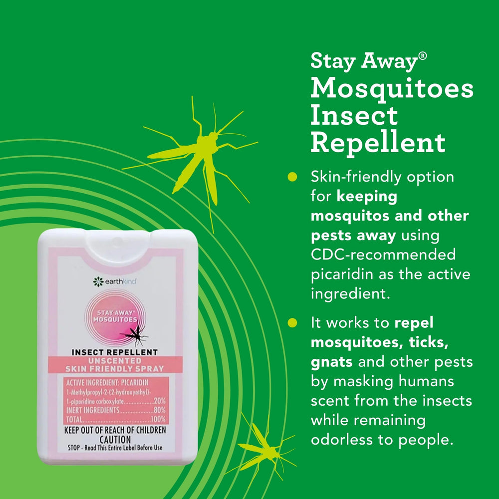 Stay Away unscented spray application for odor-free outdoor protection.